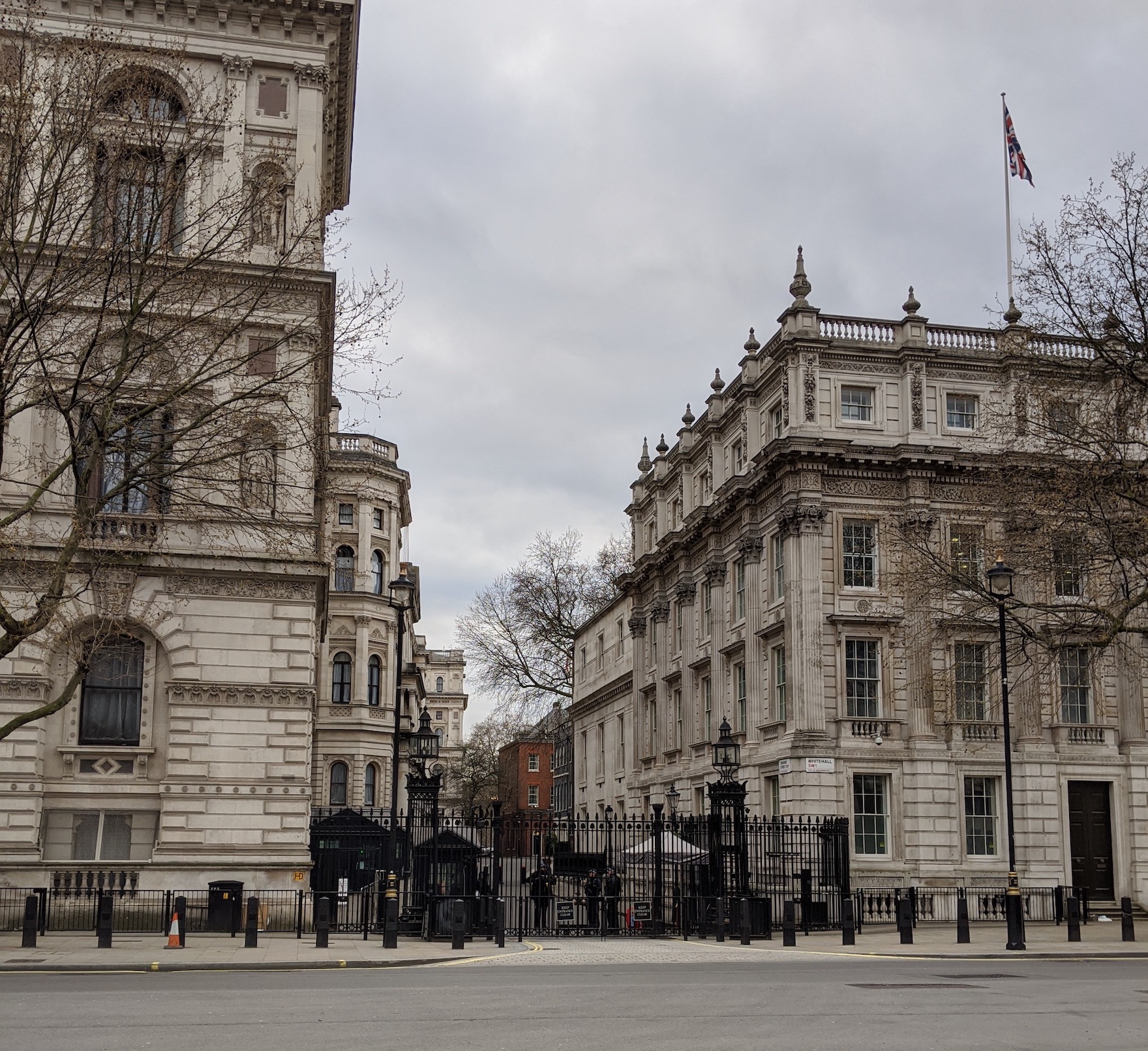 The empty streets of London